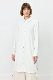 Eyelet Detail Tunic - Ecru