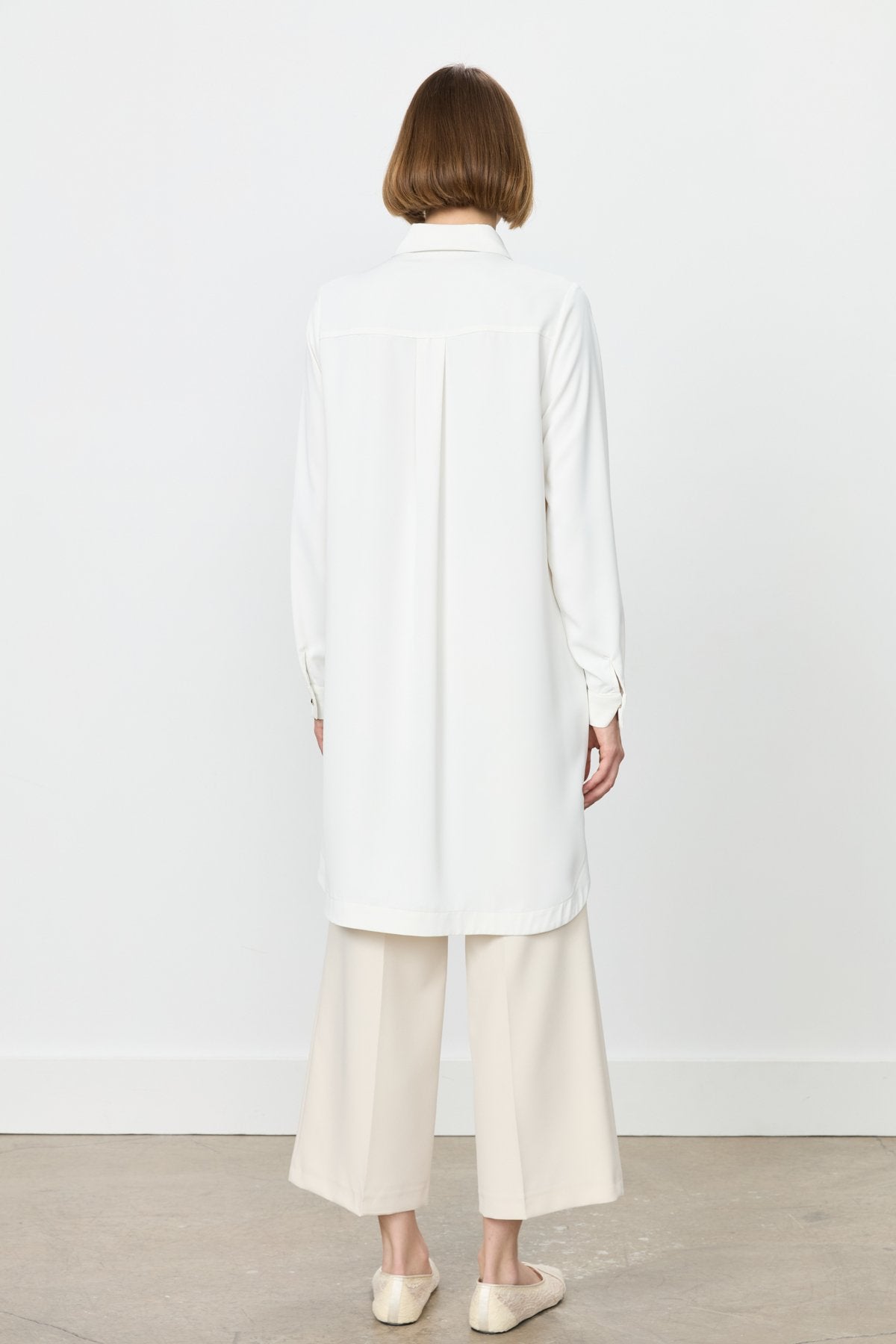 Eyelet Detail Tunic - Ecru
