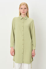 Eyelet Detail Tunic - Pistachio Green