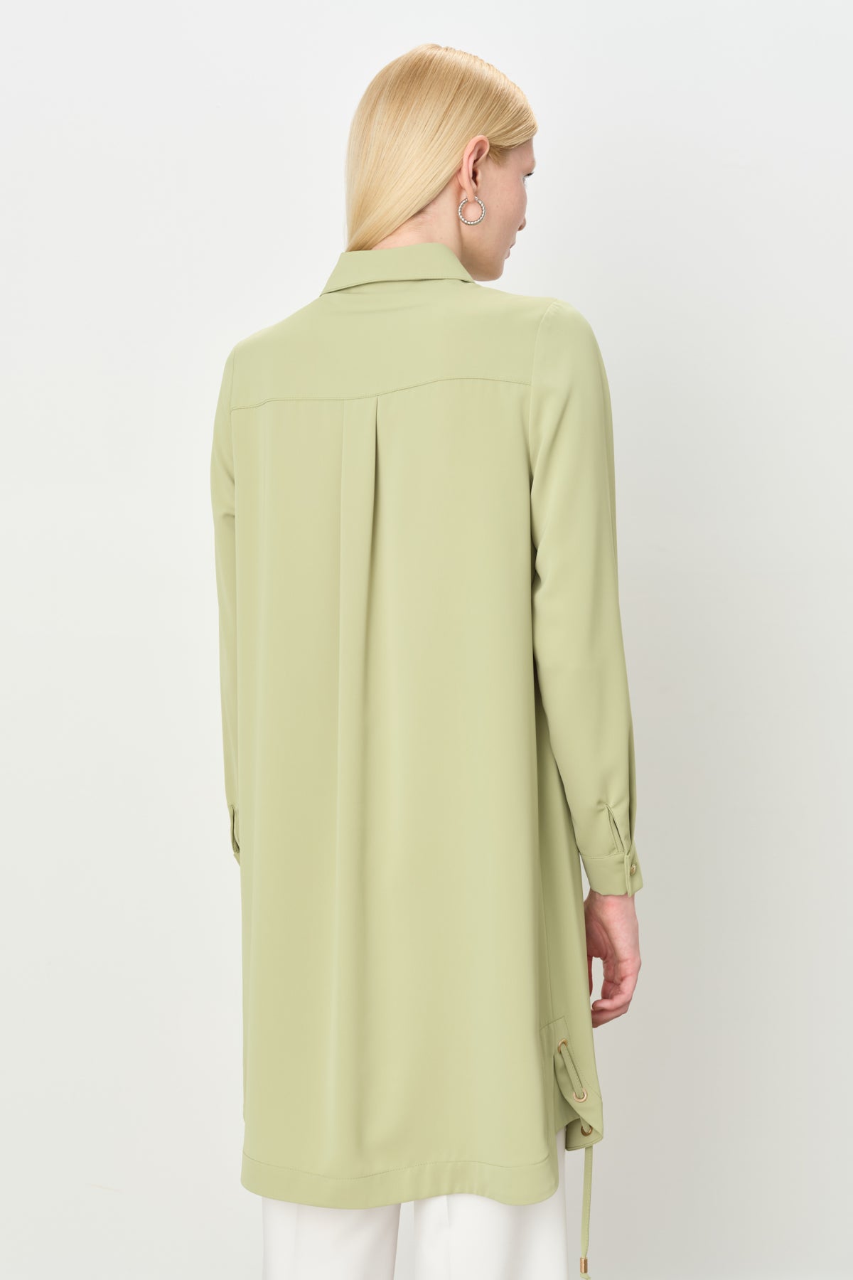 Eyelet Detail Tunic - Pistachio Green