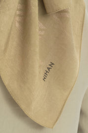 Logo Desen Naia Pamuk Eşarp - Olive