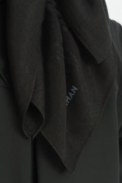 Logo Desen Naia Pamuk Eşarp - Siyah