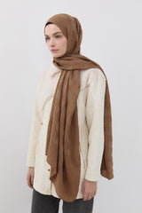 Logo Desen Naia Pamuk Şal - Camel