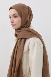 Logo Desen Naia Pamuk Şal - Camel