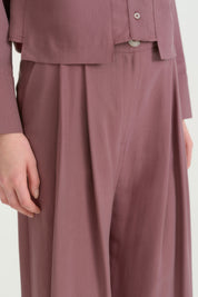 Lyocell Palazzo Pants - Plum