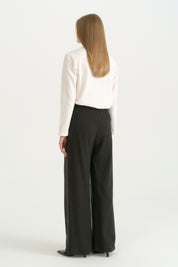 Lyocell Palazzo Trousers - Black