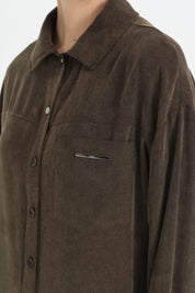 Lyocell Pantolon Tunik Takım - Kahve