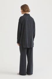 Lyocell Trousers Tunic Set - Black