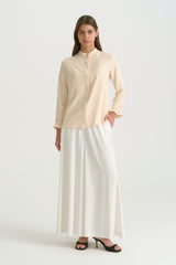 Ruffle Cuff Shirt - Butter Yellow