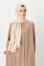 Metal Aksesuar Detaylı Ferace - Camel