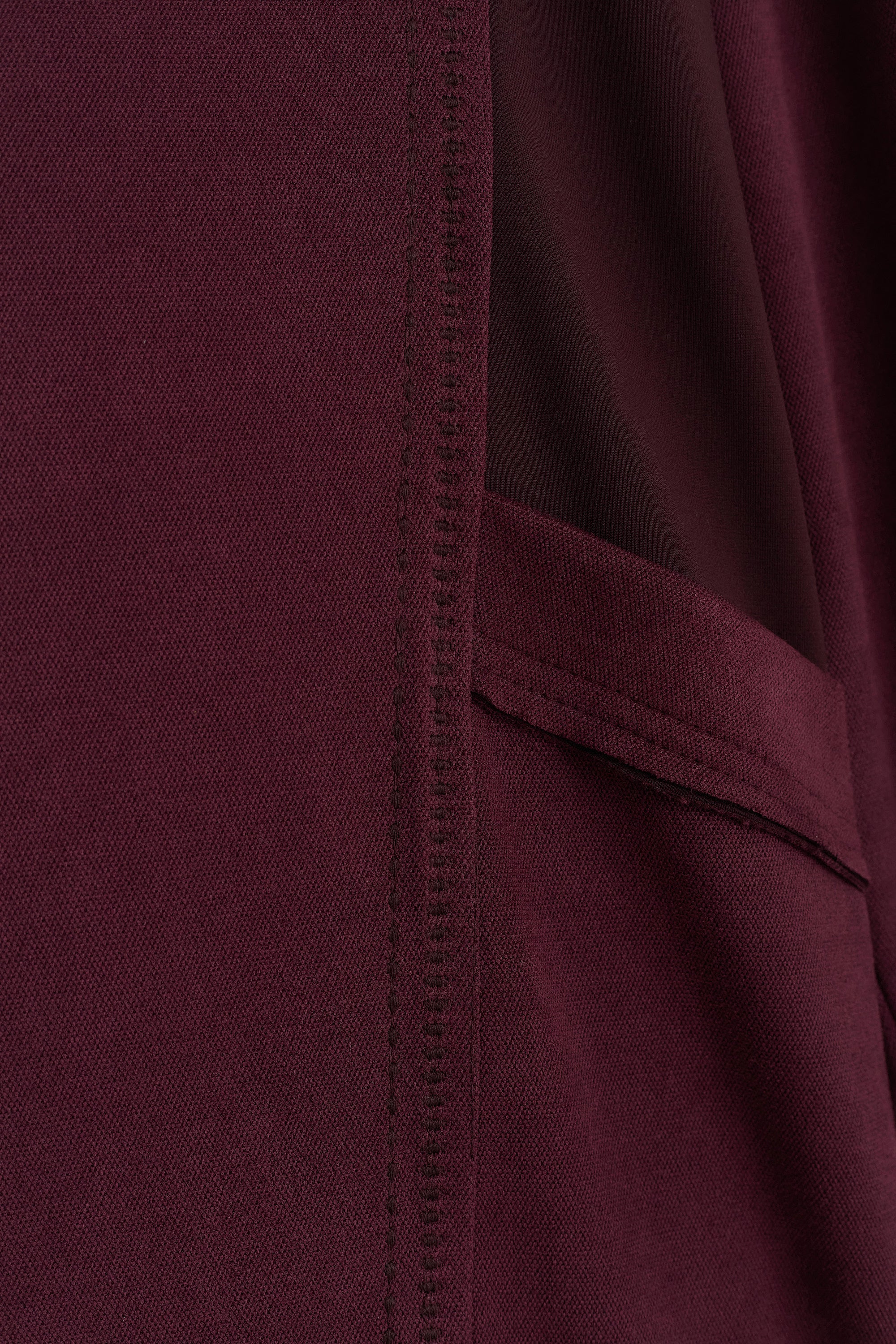 Metal Aksesuarlı Cupra Süet Tunik - Bordo