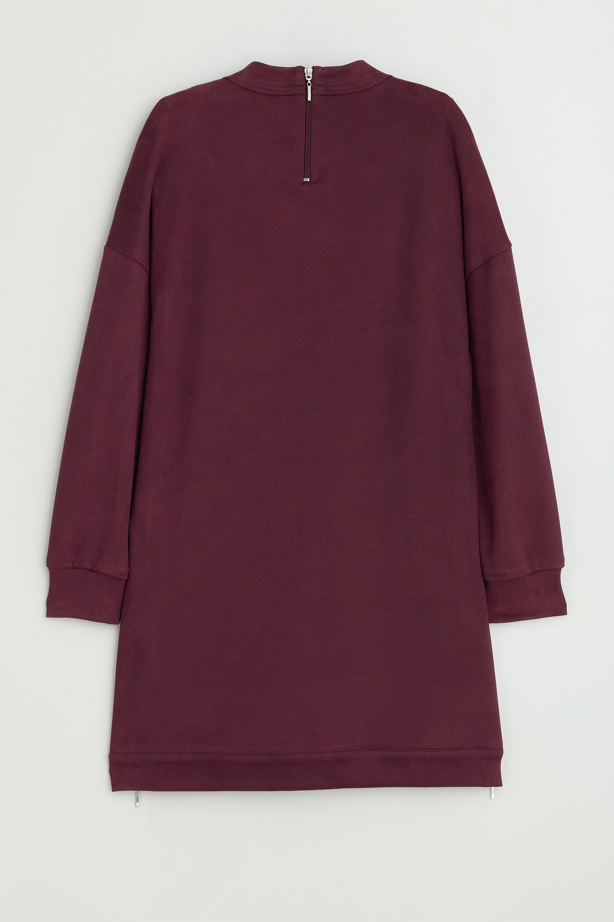 Metal Aksesuarlı Cupra Süet Tunik - Bordo