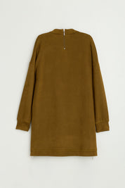 Metal Aksesuarlı Cupra Süet Tunik - Olive