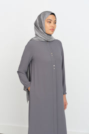 Ferace with Metal Accessories - Dark Gray