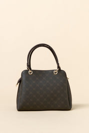 Monogram Metal Accessory Satchel Bag - Coffee