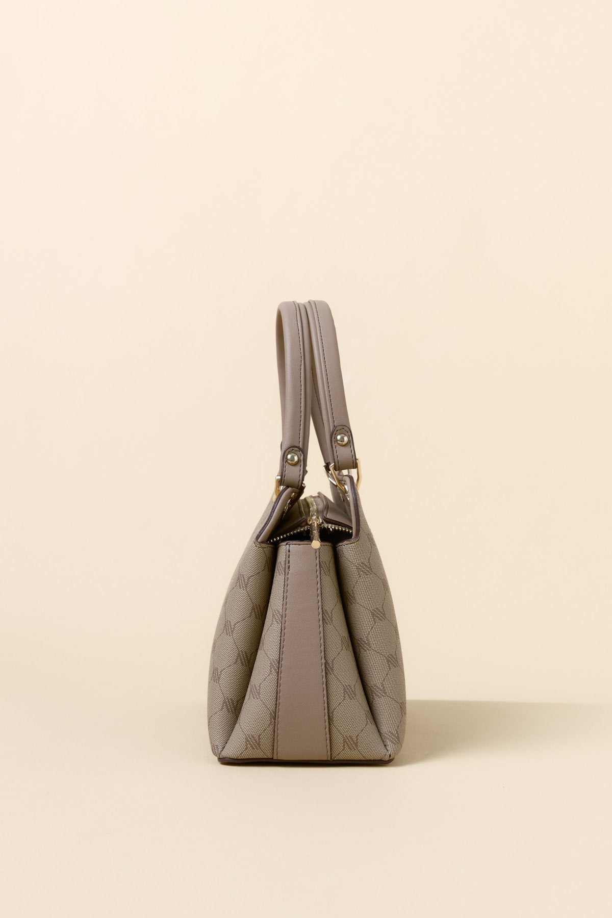 Monogram Metal Accessory Satchel Bag - Mink