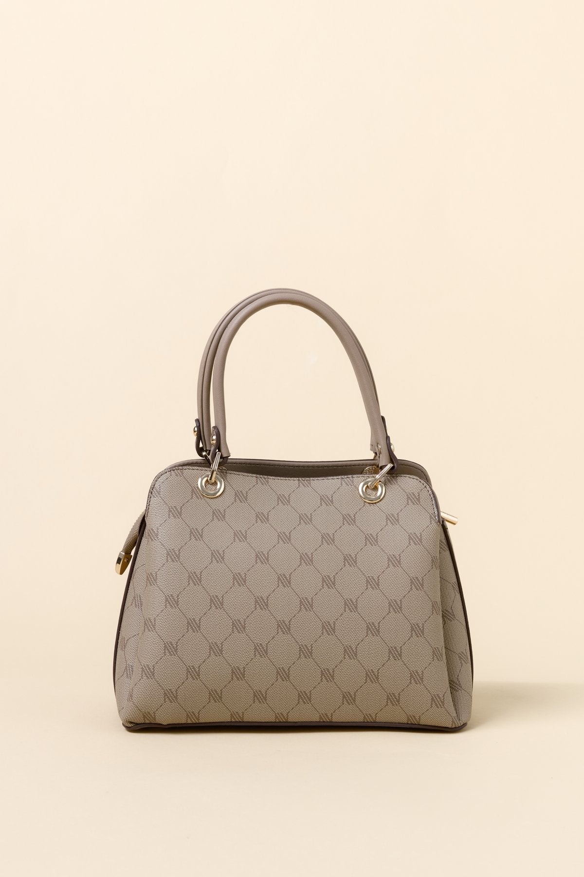 Monogram Metal Accessory Satchel Bag - Mink