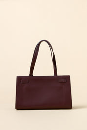 Metal Accessory Tote Bag - Burgundy