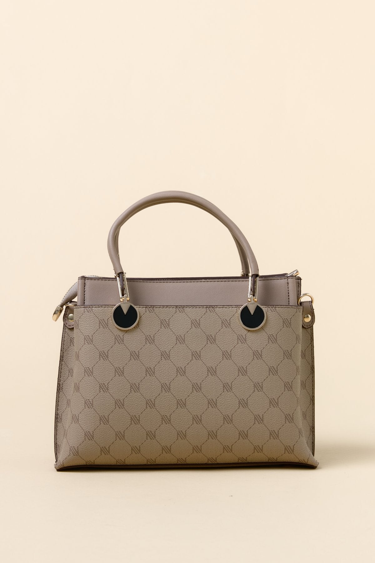 Monogram Metal Accessory Tote Bag - Mink