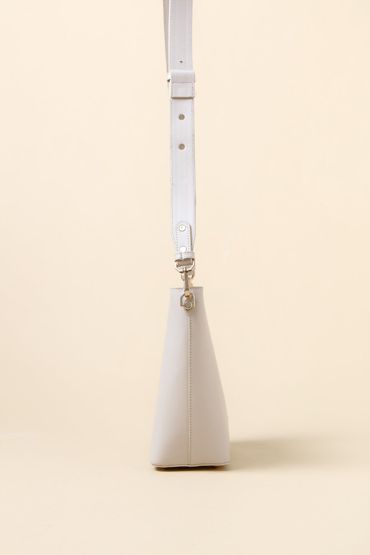 Metal Detaylı Shopper Çanta - Bej