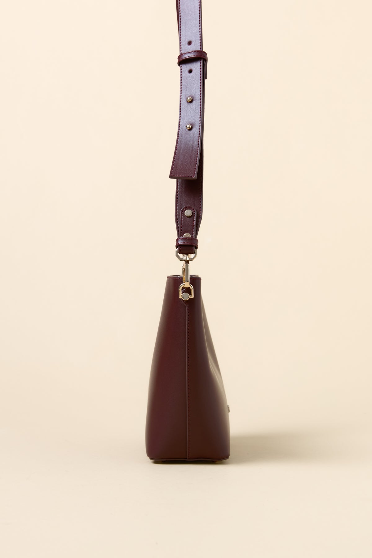 Metal Detaylı Shopper Çanta - Bordo