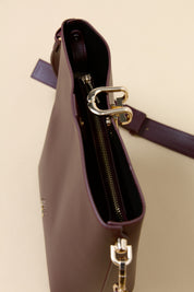 Metal Detaylı Shopper Çanta - Bordo