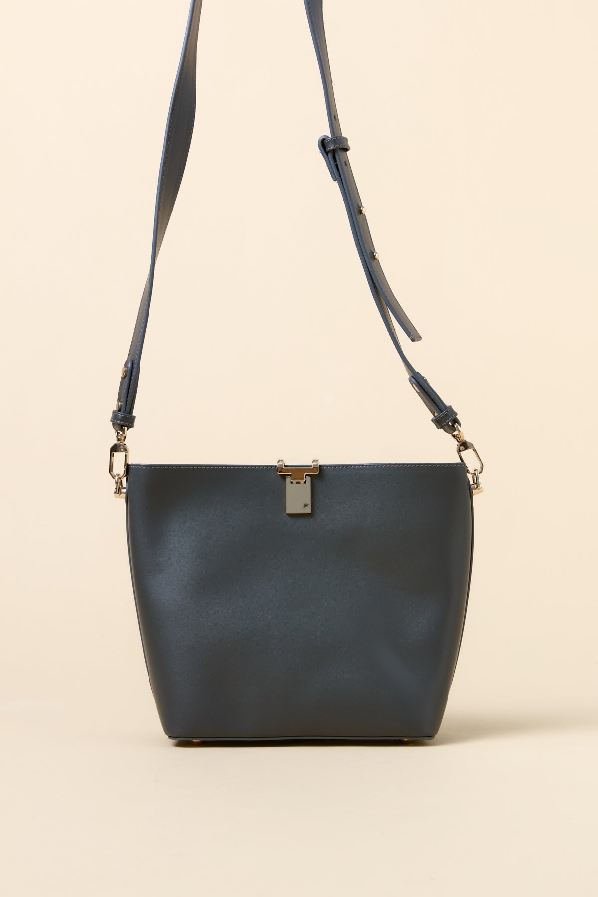 Metal Detaylı Shopper Çanta - Füme