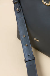 Metal Detaylı Shopper Çanta - Füme
