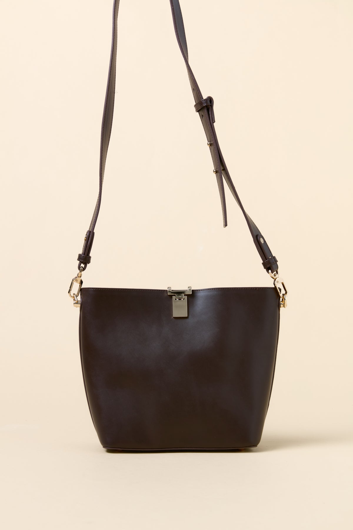 Metal Detail Shopper Bag - Coffee