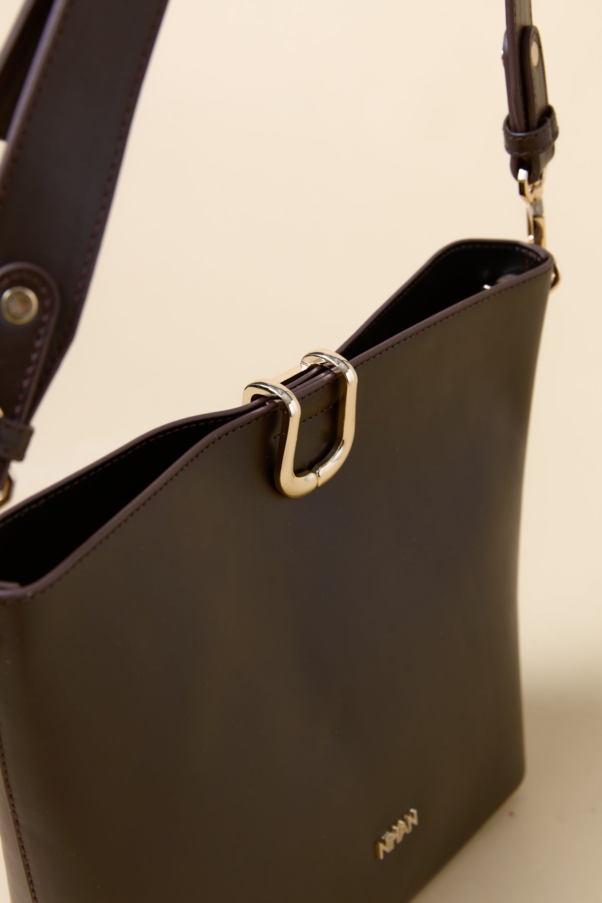 Metal Detail Shopper Bag - Coffee