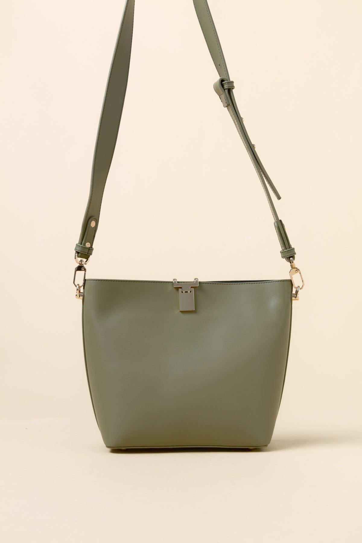 Metal Detail Shopper Bag - Mint