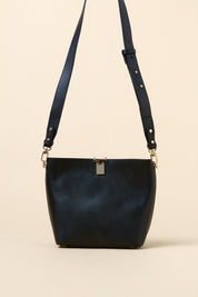 Metallic Detail Shopper Bag - Black
