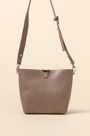 Metal Detail Shopper Bag - Mink