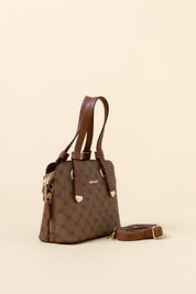 Monogram Metal Detaylı Tote Çanta - Taba