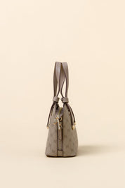 Monogram Tote Bag with Metal Details - Mink