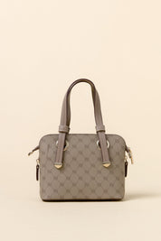 Monogram Tote Bag with Metal Details - Mink