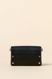 Crossbody Bag with Metal Closure - Black