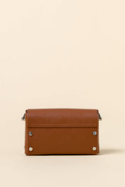 Metal Clasp Crossbody Bag - Tan