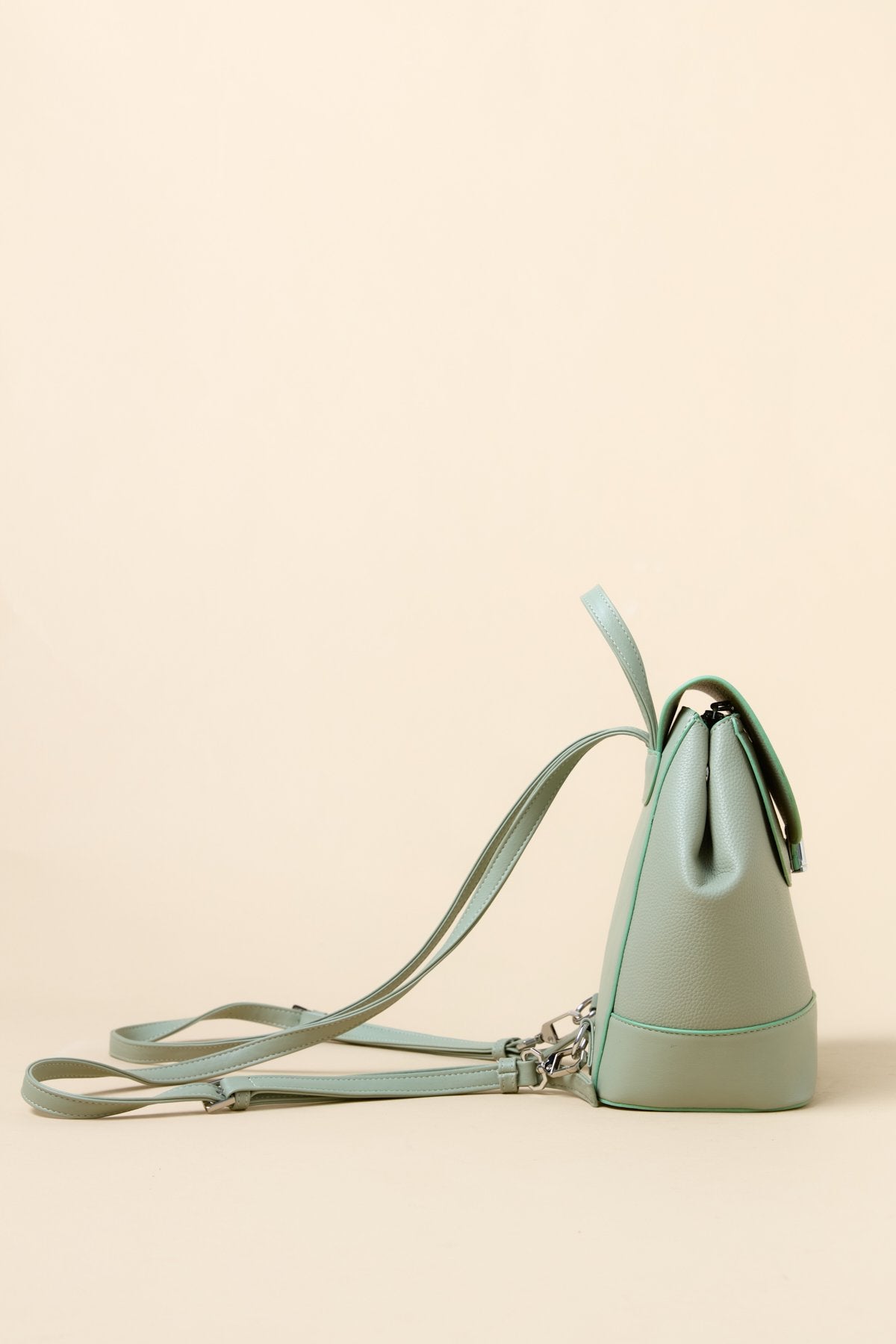 Metal Clasp Backpack - Mint