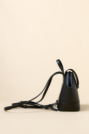 Backpack with Metal Closure - Black