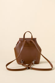 Backpack with Metal Closure - Tan