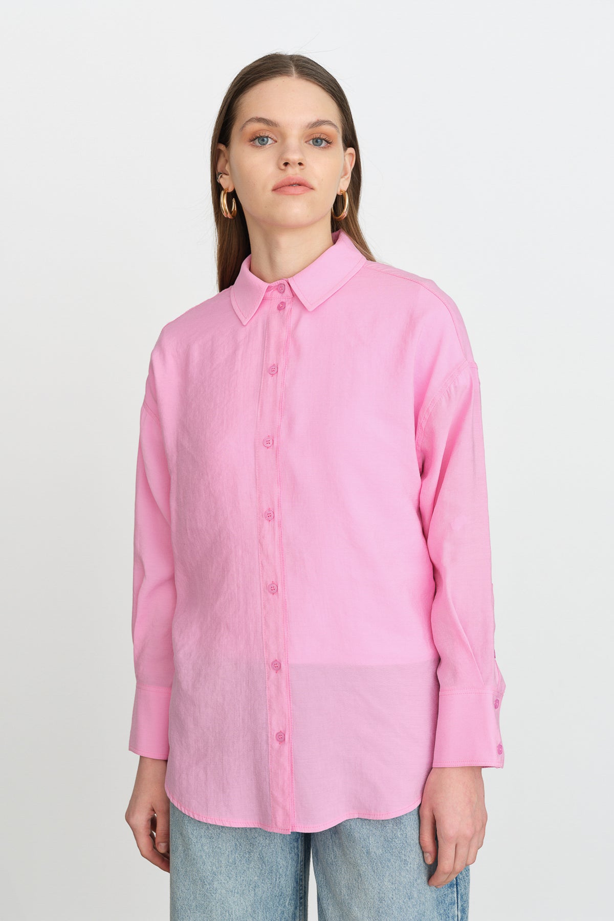 Modal Basic Gömlek - Pembe