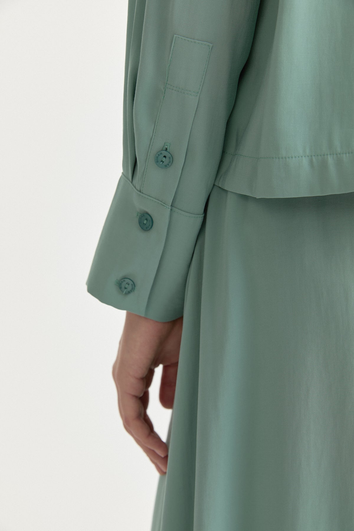 Modal Skirt Shirt Set - Mint