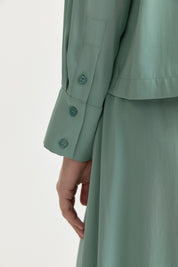 Modal Skirt Shirt Set - Mint