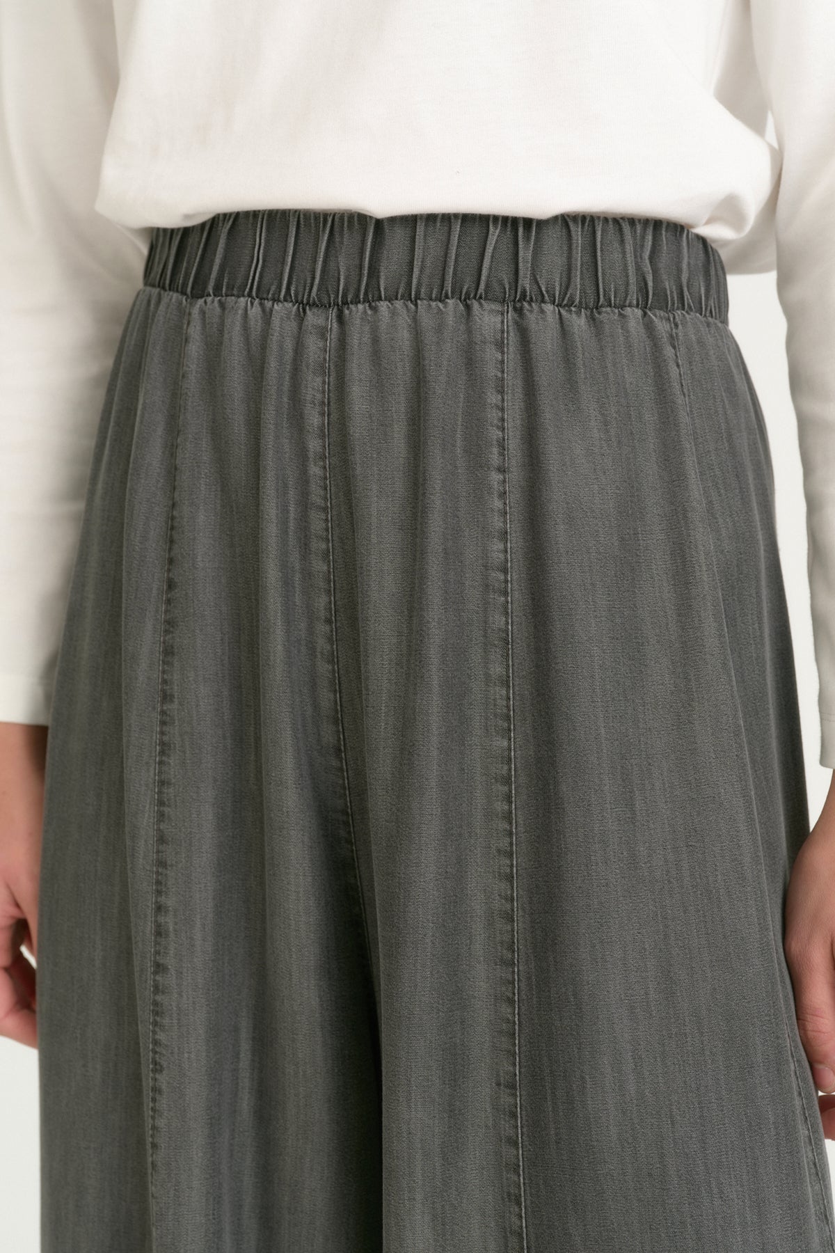 Modal Skirt Trousers - Dark Grey