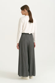 Modal Skirt Trousers - Dark Grey