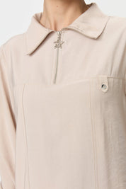 Modal Pantolon Tunik Takım - Bej