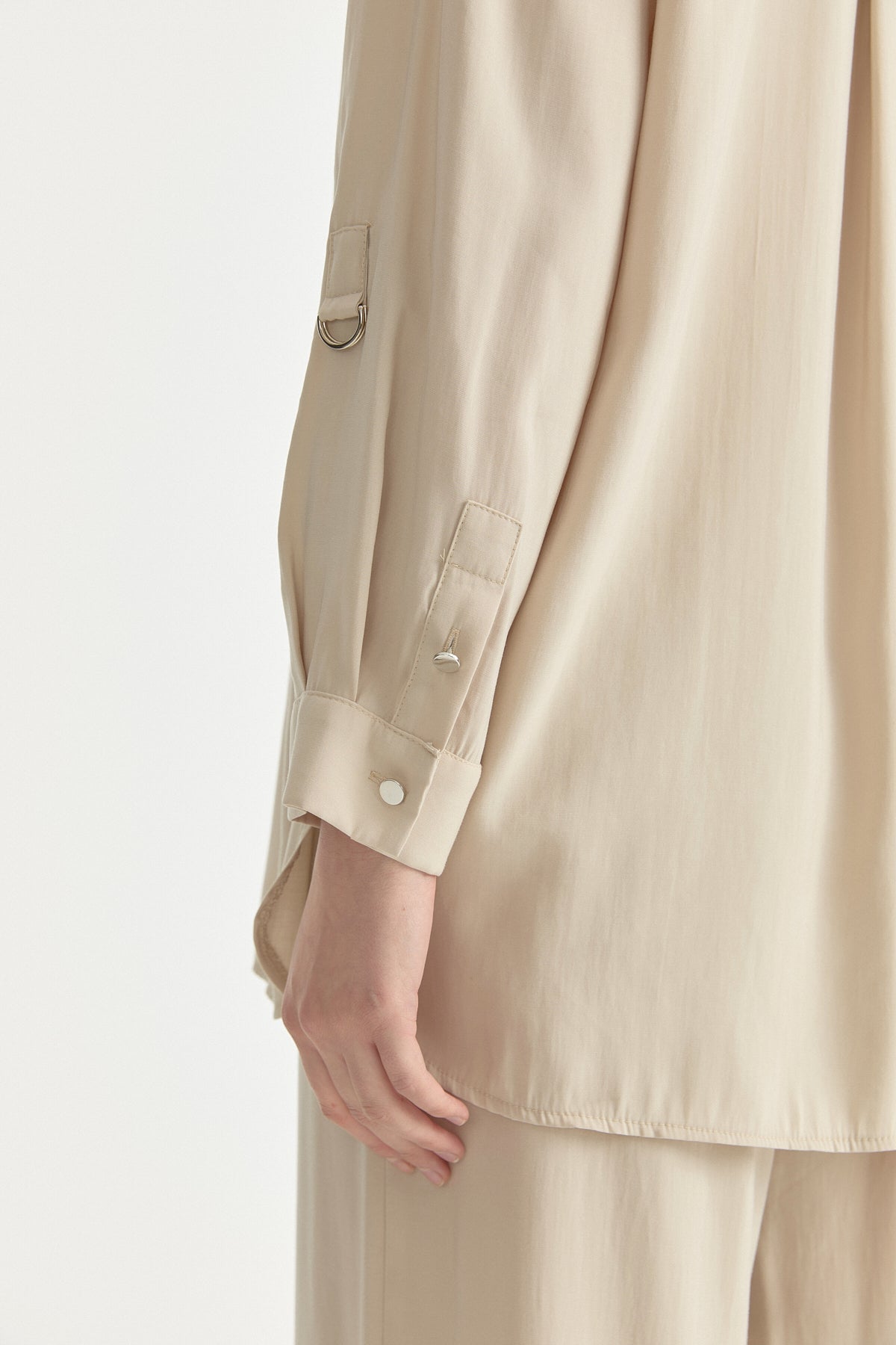 Modal Pantolon Tunik Takım - Bej
