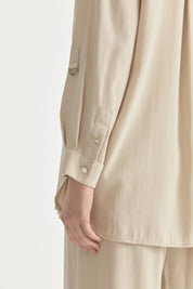 Modal Pantolon Tunik Takım - Bej