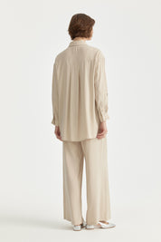Modal Pantolon Tunik Takım - Bej